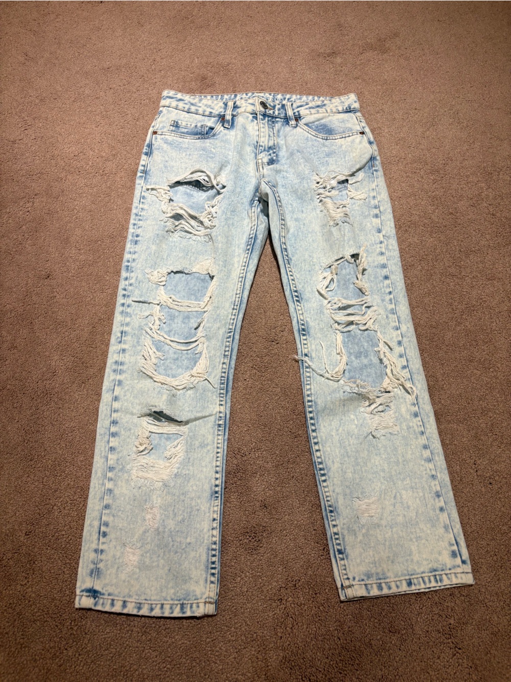 Aeropostale Light Blue Ripped Boyfriend Jeans size 4